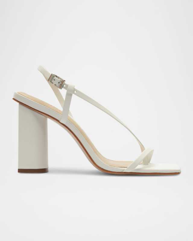 Heloise Thong Block-Heel Slingback Sandals